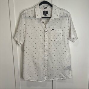Volcom White and Black Patterned Men's Shirt